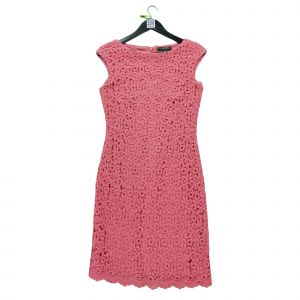 Reconditionné - Robe Femme En Dentelle Rose - Taille S - Femme - Rose - Occasion