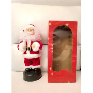 Figurine sur P&egrave;re No&euml;l anim&eacute;e, musicale et lumineuse - Occasion