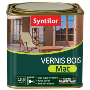 Vernis Bois Mat SYNTILOR Ch&ecirc;ne Clair 0,5L - Occasion