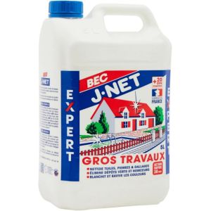 Nettoyant J-net Bec Gros Travaux 5l - D&eacute;truit d&eacute;p&ocirc;ts vert & noirceurs - Nettoyant Puissant multi-surface - Redonne aux fa&ccedil;ades, toitures, sols leurs &eacute;tat d&rsquo;origine - Made in France. - Occasion