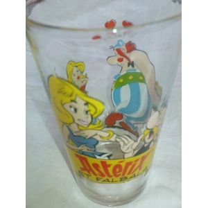 Verre Astérix Et Falbala - 11,50 Cm - Occasion