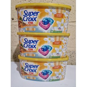 Lot de 3 lessive capsule super croix Maroc 3x28 lavages - Occasion