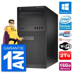PC Tour Dell OptiPlex XE2 MT Intel G3220 RAM 16Go Disque Dur 2To Windows 10 Wifi - Occasion