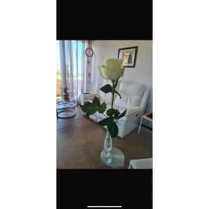 Canap&eacute; Cuir pleine fleur blanc relax &eacute;lectrique 2 places - Occasion