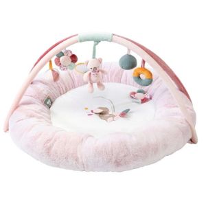 Nattou - Tapis D&#39;Éveil Iris Et Lali Avec Arches Amovibles (Dimensions : 87 × 87 × 52 Cm) Rose - Occasion