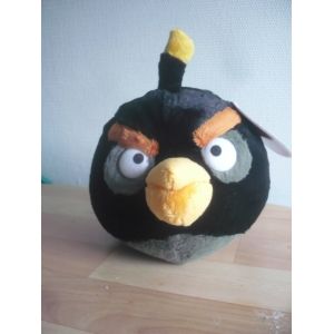 Peluche oiseau noire - peluche ANGRY BIRDS (23 cm X 23 cm ) - 100 % polyester - Occasion