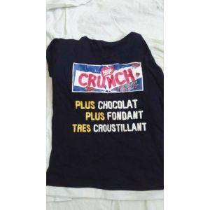 T-Shirt Chocolat Crunch Nestle Taille L - Occasion