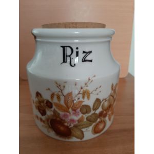 Bocal En Porcelaine Pour Riz - Bouchon En Liege - Occasion