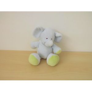 Doudou Éléphant Bleu Vert Kiabi - Occasion