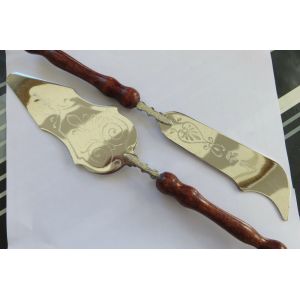 Lot Ancien Pelle &Agrave; G&acirc;teau Et Couteau &Agrave; Poisson - Occasion