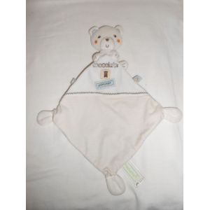 Doudou Premaman Orchestra Dickie Simba Ours Blanc Ecru Beige Creme Mouchoir Carre 4 Noeuds Chocolate Gris Bleu - Occasion