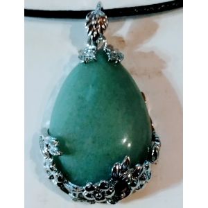 Pendentif, Collier En Pierre Naturelle. Oeil De Tigre, Lapis Lazuli, Améthyste, Quartz Rose Et Cristal De Roche, Malachite, Hématite, Sodalite, Pierre De Lune, Aventurine... - Occasion
