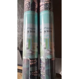 VaryPaper - Papier Peint Fleuri Rose Pivoine Aquarelle Rouleau Papier Peint Feuillage Noir - Occasion