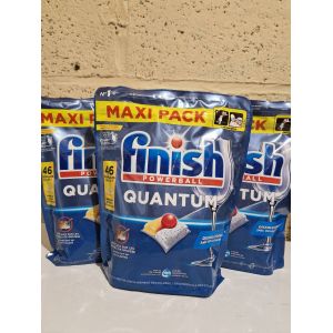 Lot de 3 pack de capsule Lave Vaisselle finish powerball quantumcitron 3x46 capsule - Occasion