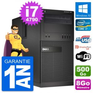 PC Tour Dell OptiPlex XE2 MT Intel i7-4790 RAM 8Go Disque 500Go Windows 10 Wifi - Occasion