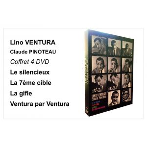 Lino Ventura - Coffret Claude Pinoteau 4 Dvd - Le Silencieux - La 7&egrave;me Cible - La Gifle - Ventura Par Ventura - Occasion