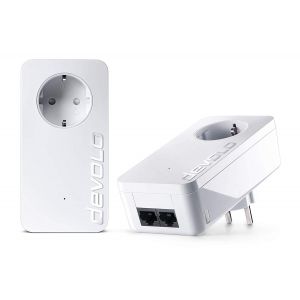 Devolo dLAN 550 duo + - PLC Powerline adaptateurs LAN (500 Mbps, 2 adaptateurs, 2x LAN Port, prise LAN), blanc - Produit pour le - Occasion