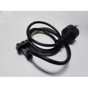 Cordon alimentation prise bipolaire + terre embout coude sp&eacute;cial lg 0.9 metre - Occasion