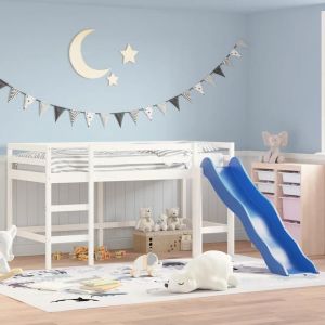 Lit Mezzanine D'enfants Sans Matelas Avec Toboggan 80x200 Cm - Occasion