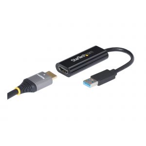 StarTech.com Adaptateur USB vers HDMI - Carte graphique externe - USB 3.0 - Slim - 1080p - Adaptateur multi-&eacute;crans - C&acirc;ble adaptateur - Conformit&eacute; TAA - USB type A m&acirc;le pour HDMI femelle - 19 cm... - Occasion