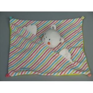 Doudou Ours Plat Vert Rayures Ange Orchestra - Occasion