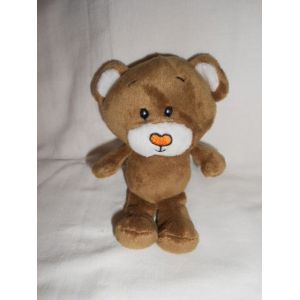Christine Arbel Doudou Ours Marron Beige Chocolet Blanc Mon Premier Sent Bon Cep Rpc 17cm Coeur Orange - Occasion