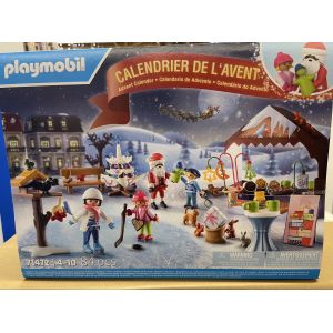 Calendrier de l'avent PLAYMOBIL march&eacute; de No&euml;l 84 pi&egrave;ces, r&eacute;f 71472 - Occasion