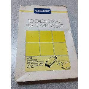 10 sacs sac aspirateur papier poussi&egrave;re eurexam ref 046 aeg tra&icirc;neaux tra&icirc;neau vampyr 4004 electronic automatic de luxe super 2002 4002 - Occasion