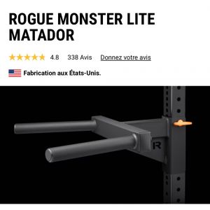 Barre De Dips Rogue Fitness Musculation - Occasion