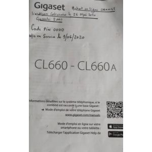 Guide mode d'emploi CL660 - CL660A Notice pour t&eacute;l&eacute;phone fixe sans fil Gigaset de Siemens CL 660 660A r&eacute;f&eacute;rences CL-660 CL-660A - Occasion