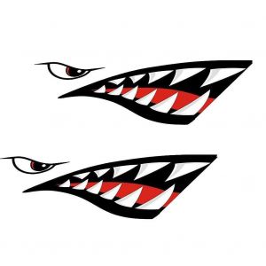 Kaesi 2 Pcs Imperméable À L¿eau Drôle Requin Dents Bouche Aviron Kayak Bateau Autocollant Décalcomanies Décor - Occasion
