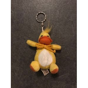 Ancien petit porte clé canard jaune et blanc musicale CMP 9cm - Occasion