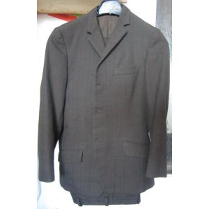 Costume Tergal Tissu Écossais Veste Taille 38/40 S Pantalon 36 - Occasion