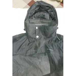 Blouson Imperm&eacute;able Marine &Agrave; Capuche Doublure Laine Taille 42 D&eacute;cathlon - Occasion