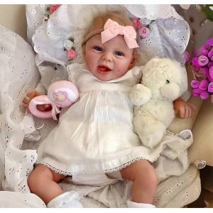Poupée Reborn Yeux Bleus Réaliste Fille Nouveau-né Vrai Poupée De Bébé 50cm - Occasion