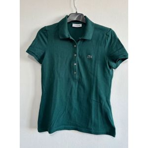 T-Shirt Polo Slim Tres Élégant Vert Pour Femme T 36 S Lacoste Original - Occasion