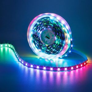 5V Ws2812B Bande Led Adressable Individuellement 5M 300Led 5050Smd Blanc Pcb Rgb Led Strip Dream Color Ruban Led Ip20 Non &Eacute;tanche Pour F&ecirc;te &Agrave; La Maison(Alimentation Et Contr&ocirc;leur N[RUB9224559] - Occasion