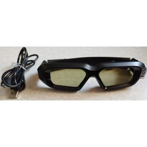 Lunette 3D Sainsonic ,Lunette active Bluetooth RF 3D, pour TV et Projecteurs 3D Samsung-Panasonic, pour Sony 3dtv, lunettes universelles 3D et pour projecteurs. Fournis avec cable chargeur - Occasion