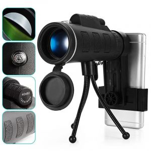 Télescope Monoculaire 40x60 Militaire Longue Distance 1500m / 9500m + Trépied + Adaptateur Universel - Occasion