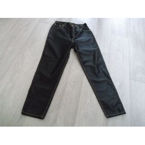 Jean Kristina Popovitch Noir Taille Haute Coutures Dorées 40 Neuf - Occasion