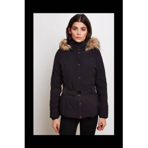 Veste De Ski Poivre Blanc Stretch Andrea Noire T.M Parfait État Intérieur Ski Capuche - Occasion