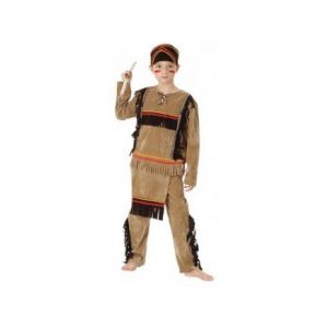 Deguisement Enfant : Indien 4-6 Ans (Lance Non Incluse) - Costume Carnaval - Peau-Rouge - Occasion