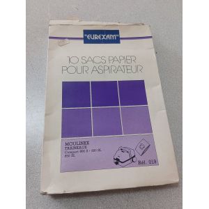 10 sacs sac aspirateur papier poussi&egrave;re eurexam moulinex traineaux tra&icirc;neau compact 800s 800sl 850sl 800 s 800 sl 850 sl 19 - Occasion