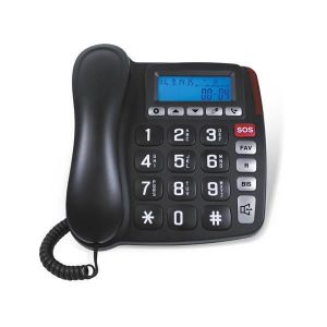TELEPHONE FILAIRE POUR SENIOR SCHNEIDER - NOIR - GMSC525FBLK CODE DOUAN SCHNEIDER - GMSC525FBLK - Occasion
