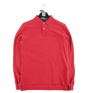 Reconditionné - Polo Manches Longues Homme - Taille S - Homme - Rouge - Occasion