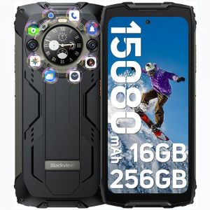 Smartphone Incassable Blackview BV9300 Pro 16Go+256Go 15080mAh(33W) Double &eacute;cran 6.7" 64MP+32MP Android 13 NFC 100LM - Noir - Occasion