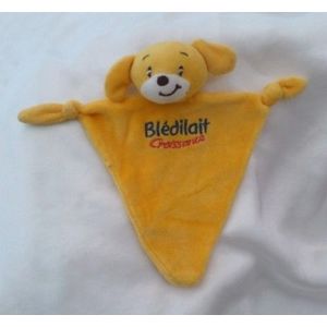 Doudou Plat Triangle Plat Chien Jaune Blédilait Croissance Blédina - Occasion