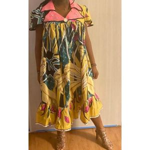 Belle Robe Wax En Deux Colories - Occasion