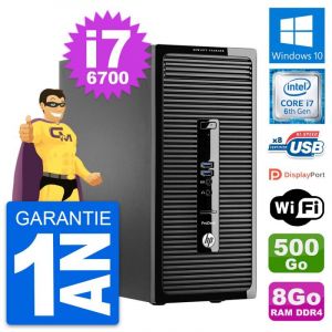 PC Tour HP ProDesk 400 G3 MT Intel i7-6700 RAM 8Go Disque 500Go Windows 10 Wifi - Occasion