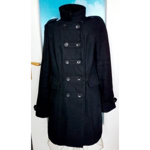 Blend - Manteau Esprit Officier Militaire Noir Taille L - Occasion